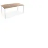 VERSA Table de Salle à manger Amaia, 79 x 80 x 160 cm, Bois et Métal, Blanc