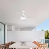 FARO BARCELONA Ventilateur de plafond avec éclairage Outwood, blanc, D...