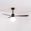 Amelia Ball Ventilateur Noir/noir Wall Control 2700k