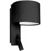 FARO BARCELONA Applique murale Fold avec lampe de lecture LED, noir