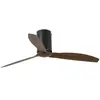 Faro Barcelona - mini tube fan Ventilateur de plafond noir mat/bois avec moteur dc 32042