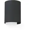 Faro - applique murale ronde en coton noir 200x 150x 120, e27