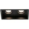 Faro Barcelona 40127 - HYDE Lampe encastrable noir carré orientable 2L