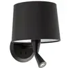 Faro Barcelona 64309-03 - CONGA Lampe applique avec lecteur noire/noire