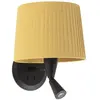 Faro Barcelona - samba Applique murale avec lecteur noire/enrubannée jaune 64309-36