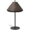 FARO BARCELONA Lampe de terrasse Saigon, abat-jour tressé, brun