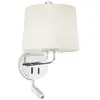 FARO Montreal Applique murale avec lecteur chrome/beige 24033-02
