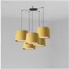 Faro samba suspension noire et jaune à suspension 5 lumières