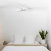 FARO BARCELONA Ventilateur de plafond LED Barth avec luminaire LED, blanc