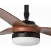 FARO BARCELONA Ventilateur Point M, DC, LED noir/bois foncé