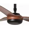FARO BARCELONA Ventilateur plafond Point M, DC, noir/bois foncé