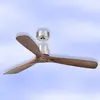 Faro LANTAU L-Ventilateur de plafond 3 pâles Acier/Bois Ø132cm Argenté