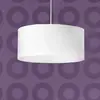 SEVEN-Suspension Cylindre Textile Ø50cm Blanc Faro