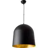 Suspension en aluminium noir et doré Magma - Faro Barcelona