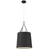 Faro Tree - Suspension À 1 Ampoule Noire Avec Abat-Jour, E27
