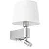 Applique murale - Faro - Room - LED - Blanc - H29cm - Métal et Textile