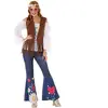 Déguisement Hippie Femme ATOSA Taille M/L - Pantalon, Tunique et Gilet inclus