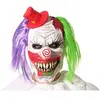 Atosa Masque de clown adulte aux cheveux bicolores - Multicolore