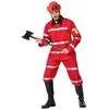 Déguisement Homme Pompier - ATOSA - Costume rouge avec veste et pantalon - Adulte