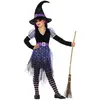 Atosa Déguisement pour Enfants Sorcière Violet (3 Pcs) (Taille 5-6 Ans)
