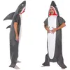 Déguisement de requin pour adulte - modèle en mousse souple avec ouvertures - gris