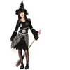 RueDeLaFete Costume de Jeune Sorcière avec Chapeau Taille : 10/12 ans (138 à 150 cm)