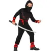 Atosa Déguisement enfant Ninja rouge en 5/6 ans Taille:T4 - 10/12ans - XL
