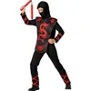 Atosa déguisement ninja noir rouge enfant 3 a 4 años