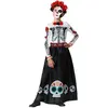 Atosa costume squelette roses fille enfant, Blanc