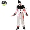 ATOSA déguisement clown halloween combinaison blanche avec col adulte homme M