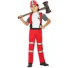 RueDeLaFete Déguisement pour Enfants Sapeur-pompier (2 Pcs) (Taille 7-9 Ans)