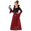 Atosa Déguisement vampire rouge et noir fille Halloween 5 à 6 ans