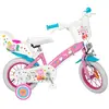 Guizmax Vélo enfant - Peppa Pig - 12 pouces - Fille - 2 freins - Garde boue