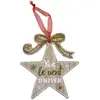 Enesco - Décoration de sapin à suspendre étoile de noël en bois