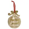 Non communiqué ENESCO Décoration De Sapin à Suspendre boule de Noël en bois - Hauteur 15 cm - Largeur 11 cm - Profondeur 0.5 cm