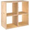 ASTIGARRAGA KIT LINE Cube de rangement 4 cases pin masif - 70.8 x 70.8 x 33 cm - bois brut