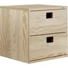Astigarraga - Cube de rangement en pin massif Dinamic 2 tiroirs