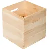 Caisse rangement sans couvercle pin massif H30 cm x l30 cm x P30 cm Astigarraga