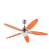 Grupo FM Ventilateur de plafond chauffant Fm avec lumière LED 60W marron