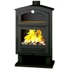 FM Poêle à bois en acier 11 Kw, foyer de face