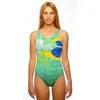 Maillot de bain de natation Turbo Brasil Vintage bretelles larges femme - M