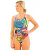 Maillot de bain Turbo Crazy Comic bretelles larges bleu femme - L