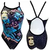 Maillot de bain de natation Turbo Tigre noir bleu orange femme - XL