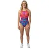 Maillot de bain de natation Turbo Pixels bleu rose femme - XL