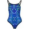 Maillot de bain de natation Turbo Pixels bleu rose femme - XL