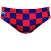 Maillot de bain de waterpolo Turbo Squares bleu rouge - L