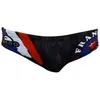Turbo France Coq Maillot de Bain, Noir, L Mixte