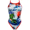 Maillot de bain Turbo Japan Wall Revolution bretelles fines blanc femme - M