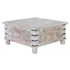 GINER Y COLOMER Table basse bois multicolore - méloria décoration d'autrefois