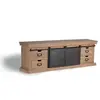 Meuble TV - Giner y Colomer - Industriel - Bois de manguier - 170 cm - Noir